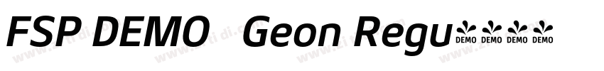 FSP DEMO   Geon Regu字体转换